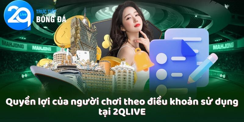 Điều Khoản Sử Dụng Tại 2QLIVE 3 Quyền lợi của người chơi theo điều khoản sử dụng tại 2QLIVE